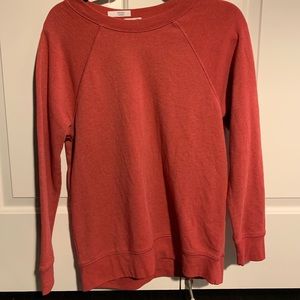 Red crew neck sweater